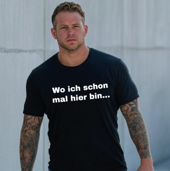 Preview: "Ich bin hier" T-Shirt unisex schwarz